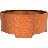 HetTuinstel.nl Cortenstaal plantenbak Ø200x80cm - Met poten