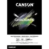 Canson Studienblock GRADUATE MIXED MEDIA, schwarz, DIN A4