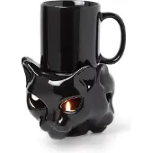 Alchemy England - Gothic Kop - Mok met mokwarmer Kat - voor Geen - zwart - Maat Standard