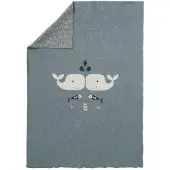 Fresk - Gebreide deken - Whale Blue / 80x100cm