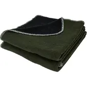 Petromax Smoky Wool Blanket, deken, groen/zwart