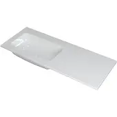 Ink Faktor Meubelwastafel 120x45cm Polystone - Links - Zonder Kraangat - Glans Wit - 8718835041908 - Rechthoekig - Wastafels, Meubelwastafels
