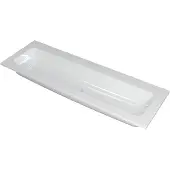 Ink Faktor Meubelwastafel 140x45cm Polystone - Centraal - Zonder Kraangat - Glans Wit - 8718835041984 - Rechthoekig - Wastafels, Meubelwastafels