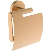 Saqu Nemo toiletrolhouder met klep 12,8x5,6x14,2cm geborsteld brons koper