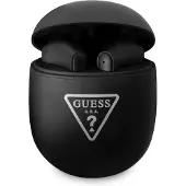 GUESS słuchawki Bluetooth GUTWST82TRK TWS + stacja dokująca czarny/zwarte Driehoek Logo (Draadloze), Koptelefoon, Zwart