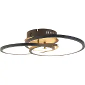 QAZQA Plafondlamp zwart 45 cm incl. LED 3 staps dimbaar - Rowin