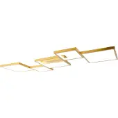 QAZQA Plafondlamp goud incl. LED 3 staps dimbaar 5-lichts - Lejo