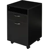 HOMCOM -Aktenschrank-Spanplatte, MDF-40L x 35B x 60H cm-Schwarz
