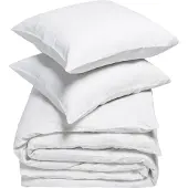Yumeko Dekbedovertrek set Gewassen Linnen 260x220 Wit - Eco, Bio & Fairtrade