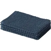 Yumeko Washandje Katoen 15x22 Blauw - Eco, Bio & Fairtrade