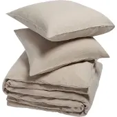 Yumeko Dekbedovertrek set Gewassen Linnen 200x220 Natural - Eco, Bio & Fairtrade