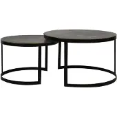 Light & Living salontafel trelo set van 2 76x76x46cm -