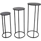 Loft42 Set Plantentafels – Zwart – Metaal