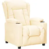 vidaXL Fauteuil verstelbaar kunstleer crèmekleurig
