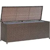 vidaXL Tuinbox 120x50x60 cm poly rattan bruin