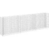 vidaXL Gabionen verhoogde plantenbak, verzinkt staal, 270 x 30 x 90 cm