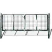 vidaXL Hekpoort staal 300x100 cm groen