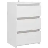 vidaXL Nachtkastje 40x35x62,5 cm bewerkt hout wit