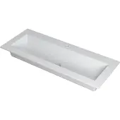 Ink Kraft wastafel - 120x45x1cm - 1 wasbak - 1 kraangat - wit mat 3417261