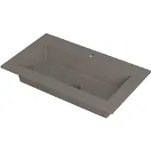 Ink Kraft Meubelwastafel 80x45cm Quartz - 1 Kraangat - Beton - 8718835097783 - Rechthoekig - Wastafels, Meubelwastafels