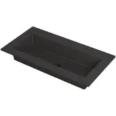Ink Kraft Meubelwastafel 90x45cm Quartz - Zonder Kraangat - Zwart - 8718835097844 - Rechthoekig - Wastafels, Meubelwastafels
