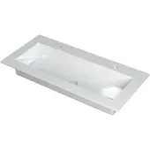 Ink Kraft Meubelwastafel 100x45cm Polystone - 2 Kraangaten - Glans Wit - 8718835021580 - Rechthoekig - Wastafels, Meubelwastafels
