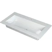 Ink Kraft Meubelwastafel 90x45cm - 1 Kraangat - Polystone Glans Wit - Rechthoekig - Wastafels - Meubelwastafels - 8718835097868