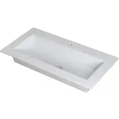 Ink Kraft Meubelwastafel 90x45cm Polystone - 1 Kraangat - Mat Wit - 8718835097875 - Rechthoekig - Wastafels, Meubelwastafels