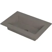 Ink Kraft Meubelwastafel 70x45cm Quartz - Zonder Kraangaten - Beton - 8718835021443 - Rechthoekig - Wastafels, Meubelwastafels