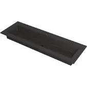 Ink Kraft Meubelwastafel 140x45cm - 1 Kraangat - Quartz Zwart - Rechthoekig - Wastafels - Meubelwastafels - 8718835037253