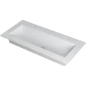 Ink Kraft Meubelwastafel 100x45cm Polystone - 2 Kraangaten - Mat Wit - 8718835021597 - Rechthoekig - Wastafels, Meubelwastafels