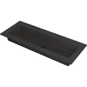 Ink Kraft Meubelwastafel 120x45cm Quartz - Zonder Kraangat - Zwart - 8718835021658 - Rechthoekig - Wastafels, Meubelwastafels