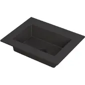 Ink Kraft Meubelwastafel 60x45cm Quartz - Zonder Kraangat - Zwart - 8718835097622 - Rechthoekig - Wastafels, Meubelwastafels
