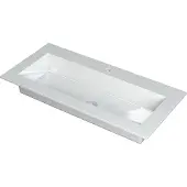 Ink Kraft Meubelwastafel 100x45cm Polystone - 1 Kraangat - Glans Wit - 8718835021542 - Rechthoekig - Wastafels, Meubelwastafels