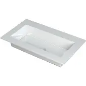Ink Kraft Meubelwastafel 80x45cm Polystone - Zonder Kraangat - Glans Wit - 8718835097714 - Rechthoekig - Wastafels, Meubelwastafels