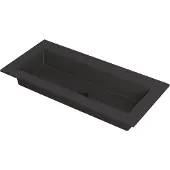 Ink Kraft Meubelwastafel 100x45cm Quartz - Zonder Kraangat - Zwart - 8718835021535 - Rechthoekig - Wastafels, Meubelwastafels