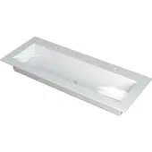 Ink Kraft Meubelwastafel 120x45cm Polystone - 2 Kraangaten - Glans Wit - 8718835023140 - Rechthoekig - Wastafels, Meubelwastafels