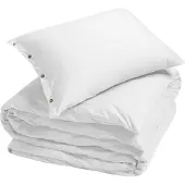 Yumeko Dekbedovertrek set Jersey Katoen 140x220 Wit - Eco, Bio & Fairtrade