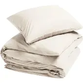Yumeko Dekbedovertrek set Percal Katoen 140x220 Beige - Eco, Bio & Fairtrade