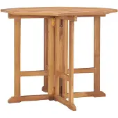 vidaXL Tuintafel inklapbaar 90x90x75 cm massief teakhout