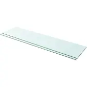 vidaXL Schappen 2 st 100x25 cm glas transparant