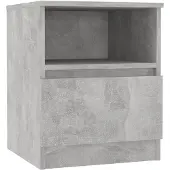 vidaXL Nachtkastje 40x40x50 cm bewerkt hout betongrijs