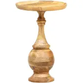 vidaXL Bijzettafel rond 43x43x66 cm massief mangohout