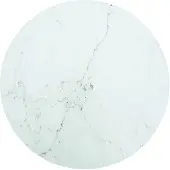 vidaXL Tafelblad Ø70x0,8 cm gehard glas met marmeren design wit