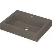 Ink Momento Meubelwastafel 60x45cm Quartz - 1 Kraangat - Beton - 8718835048969 - Rechthoekig - Wastafels, Meubelwastafels