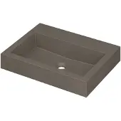 Ink Momento Meubelwastafel 60x45cm Quartz - Zonder Kraangat - Beton - 8718835048952 - Rechthoekig - Wastafels, Meubelwastafels