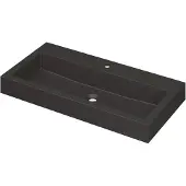 Ink Momento Meubelwastafel 90x45cm Quartz - 1 Kraangat - Zwart - 8718835023737 - Rechthoekig - Wastafels, Meubelwastafels