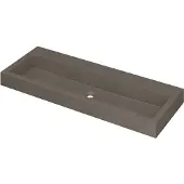 Ink Momento Meubelwastafel 120x45cm Quartz - Centraal - Zonder Kraangaten - Beton - 8718835049072 - Rechthoekig - Wastafels, Meubelwastafels