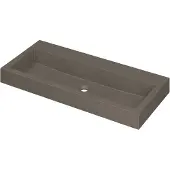 Ink Momento Meubelwastafel 100x45cm Quartz - Zonder Kraangaten - Beton - 8718835049041 - Rechthoekig - Wastafels, Meubelwastafels