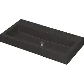Ink Momento Meubelwastafel 90x45cm Quartz - Zonder Kraangat - Zwart - 8718835023720 - Rechthoekig - Wastafels, Meubelwastafels